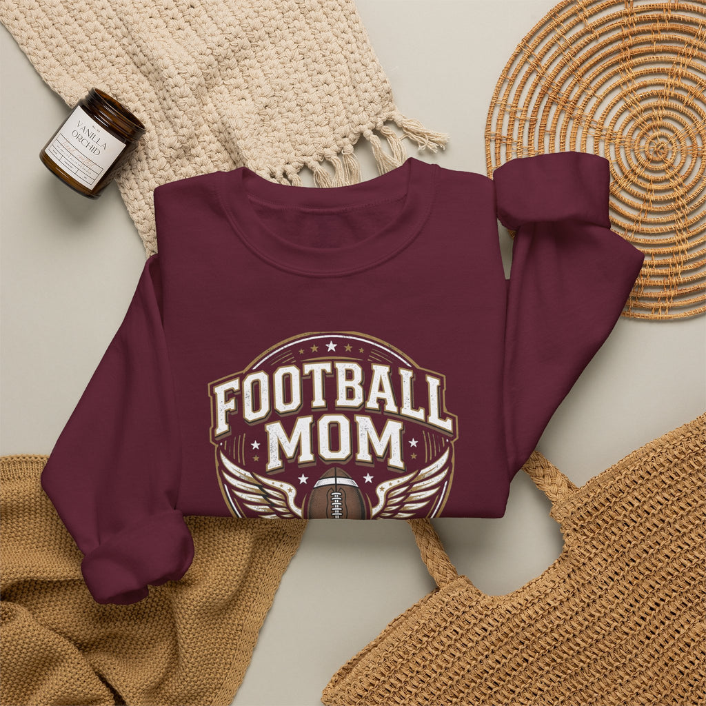 Football Mom Crewneck Sweatshirt — Vintage Football Mom Pullover