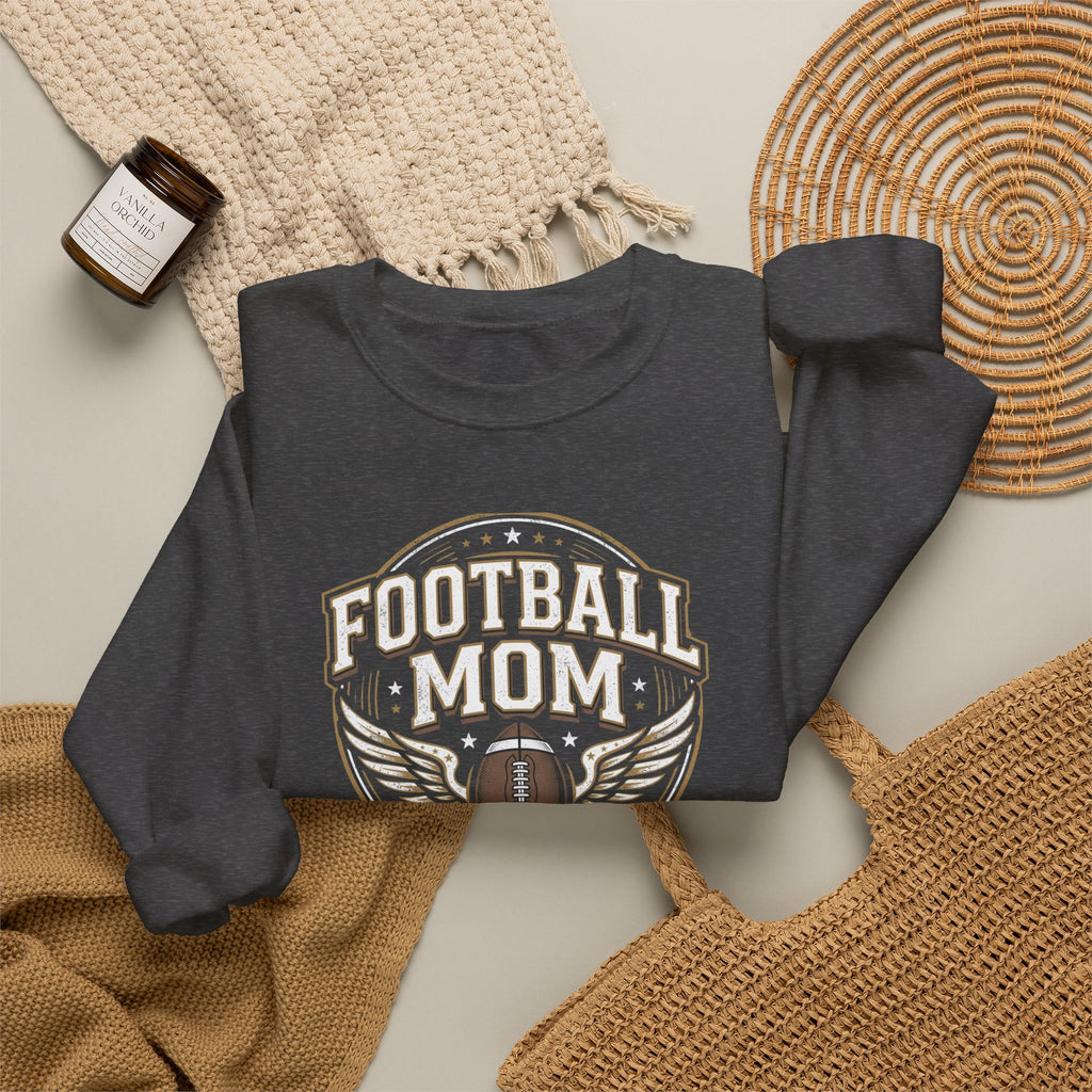 Football Mom Crewneck Sweatshirt — Vintage Football Mom Pullover