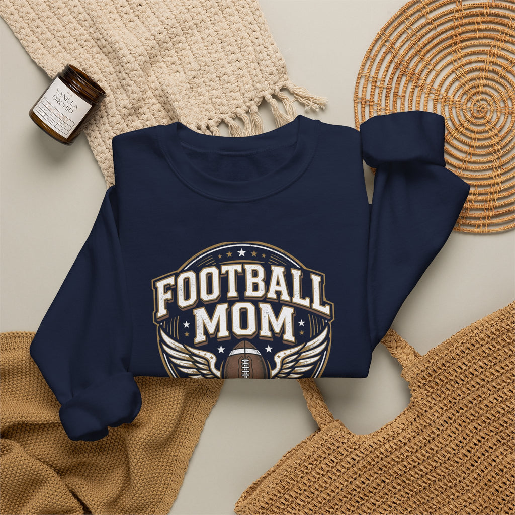 Football Mom Crewneck Sweatshirt — Vintage Football Mom Pullover