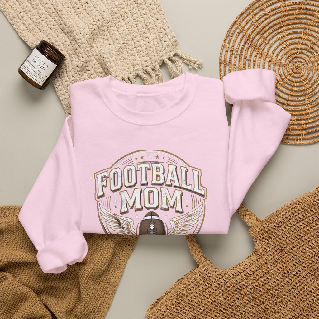 Football Mom Crewneck Sweatshirt — Vintage Football Mom Pullover
